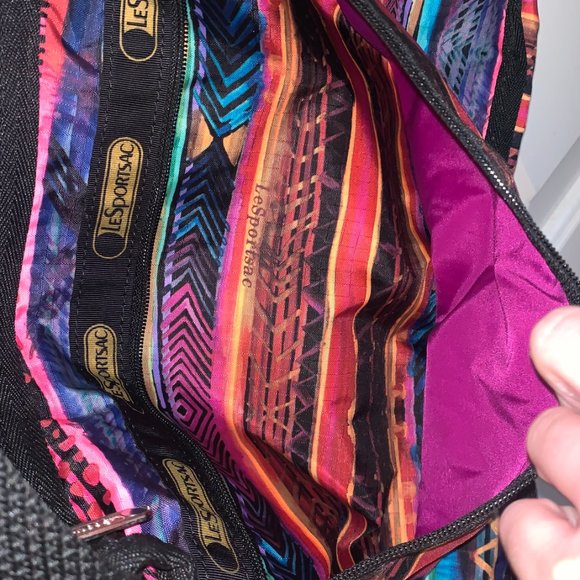 Lesportsac multicolor patterned shoulder or cross body bag - Picture 7 of 9